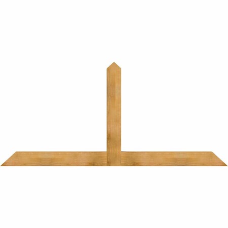 Ekena Millwork Portland Rough Sawn Timber Gable Bracket, Western Red Cedar, 96"W x 44"H x 4"D x 6"F, 11/12 Pitch GBW096X44X0406POR00RWR